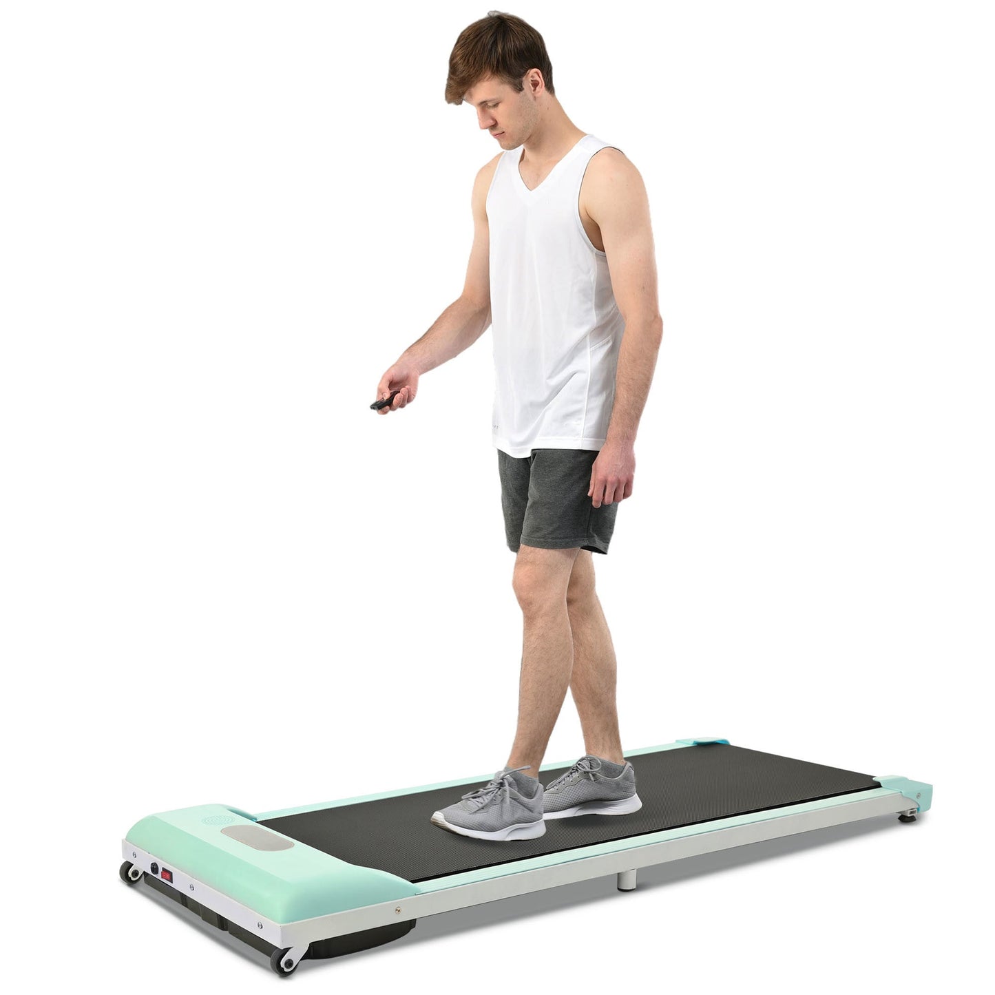 2 in 1 Under Desk Electric Treadmill 2.5HP, With Bluetooth APP and Speaker, Remote Control, Display, Walking Jogging Run