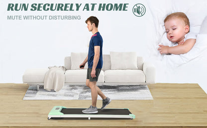 2 in 1 Under Desk Electric Treadmill 2.5HP, With Bluetooth APP and Speaker, Remote Control, Display, Walking Jogging Run